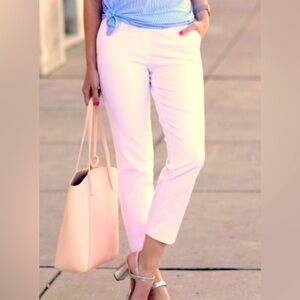 Loft Marisa Textured Cropped Pants, size 8